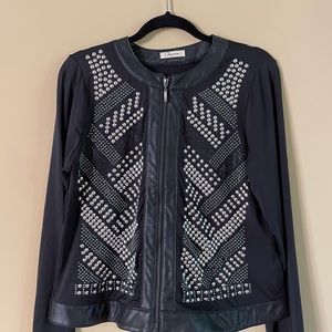 Carmin Lightweight Studded Zip Shirt